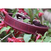Lederhalsband Velvet Berry HU 41-49cm